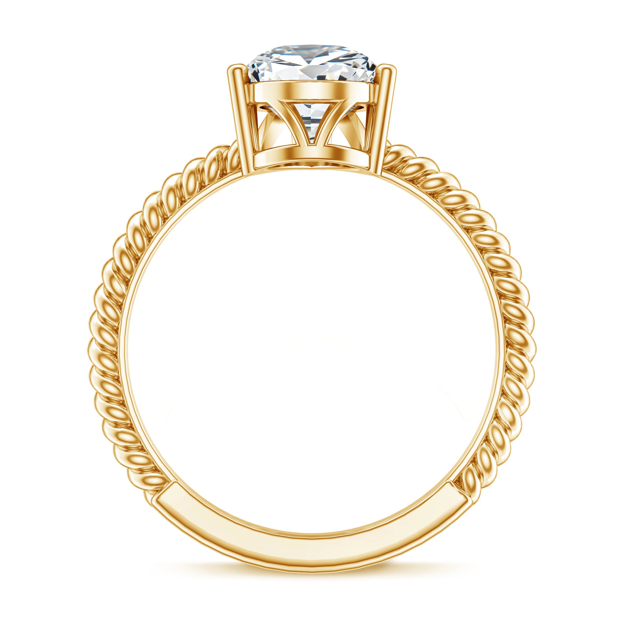 Rosec Jewels-Pear Shaped 2 Carat Lab Grown Diamond Solitaire Engagement Ring IGI Certified