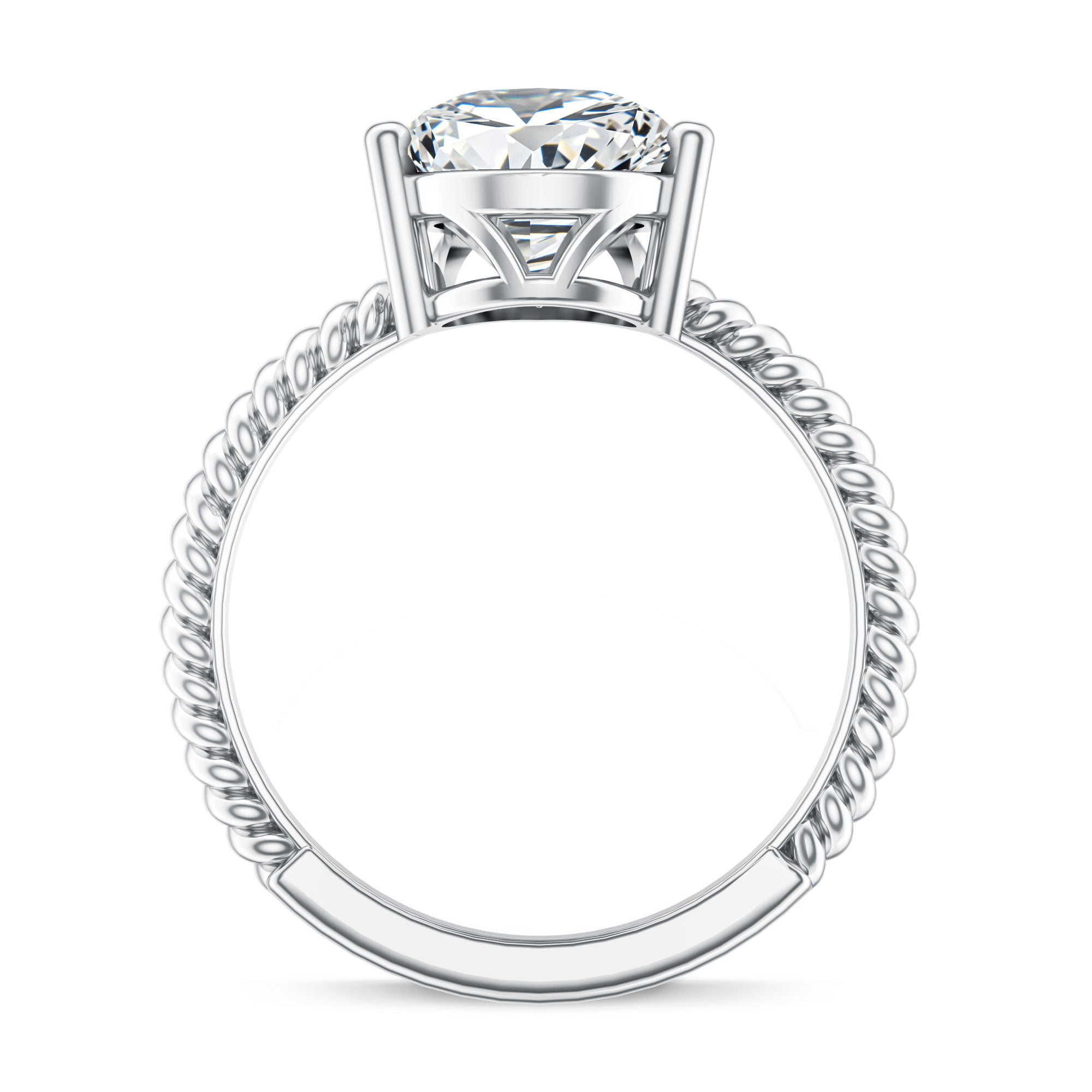 Rosec Jewels-4 Carat Solitaire Lab Created Diamond Teardrop Engagement Ring with IGI Certificate