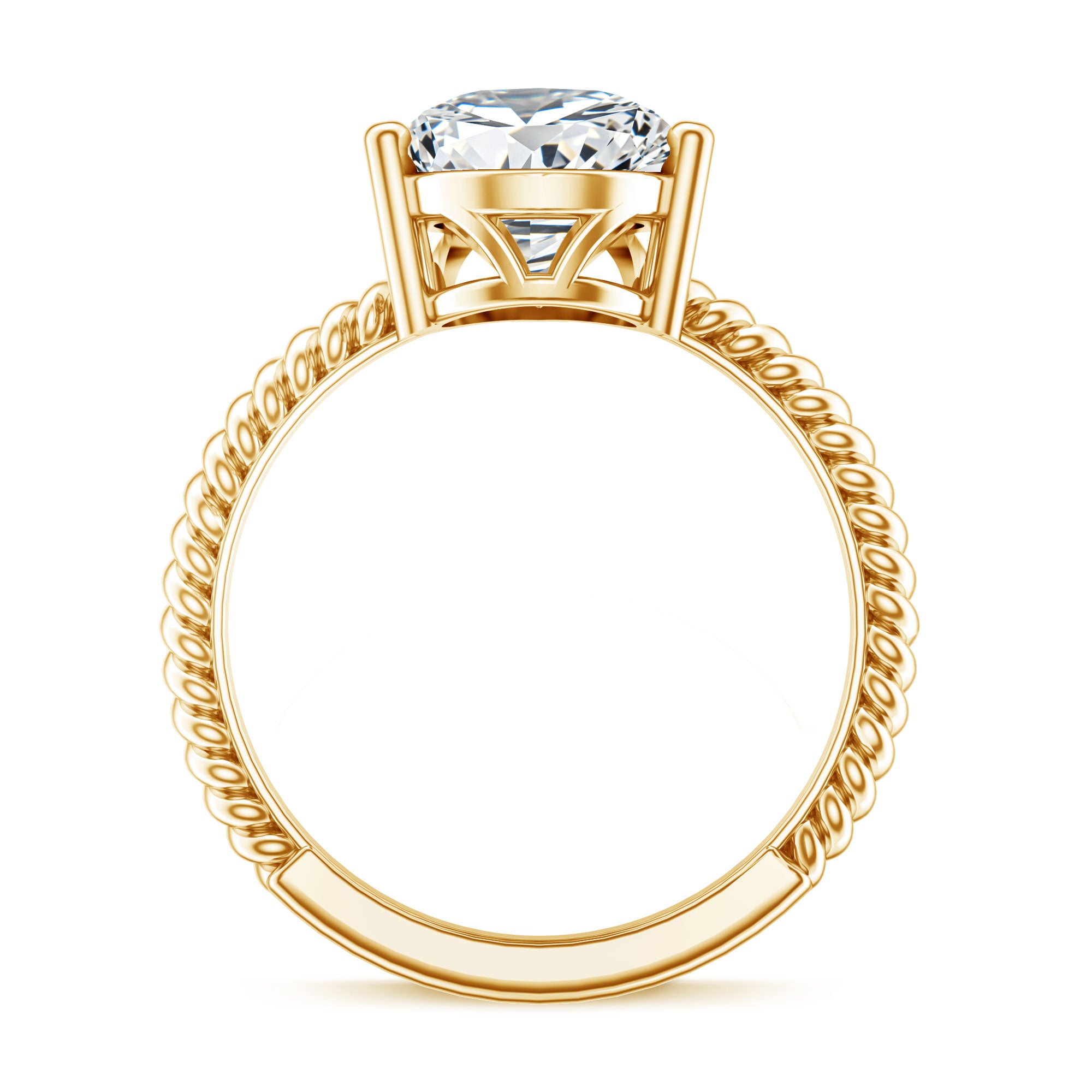 Rosec Jewels-4 Carat Solitaire Lab Created Diamond Teardrop Engagement Ring with IGI Certificate