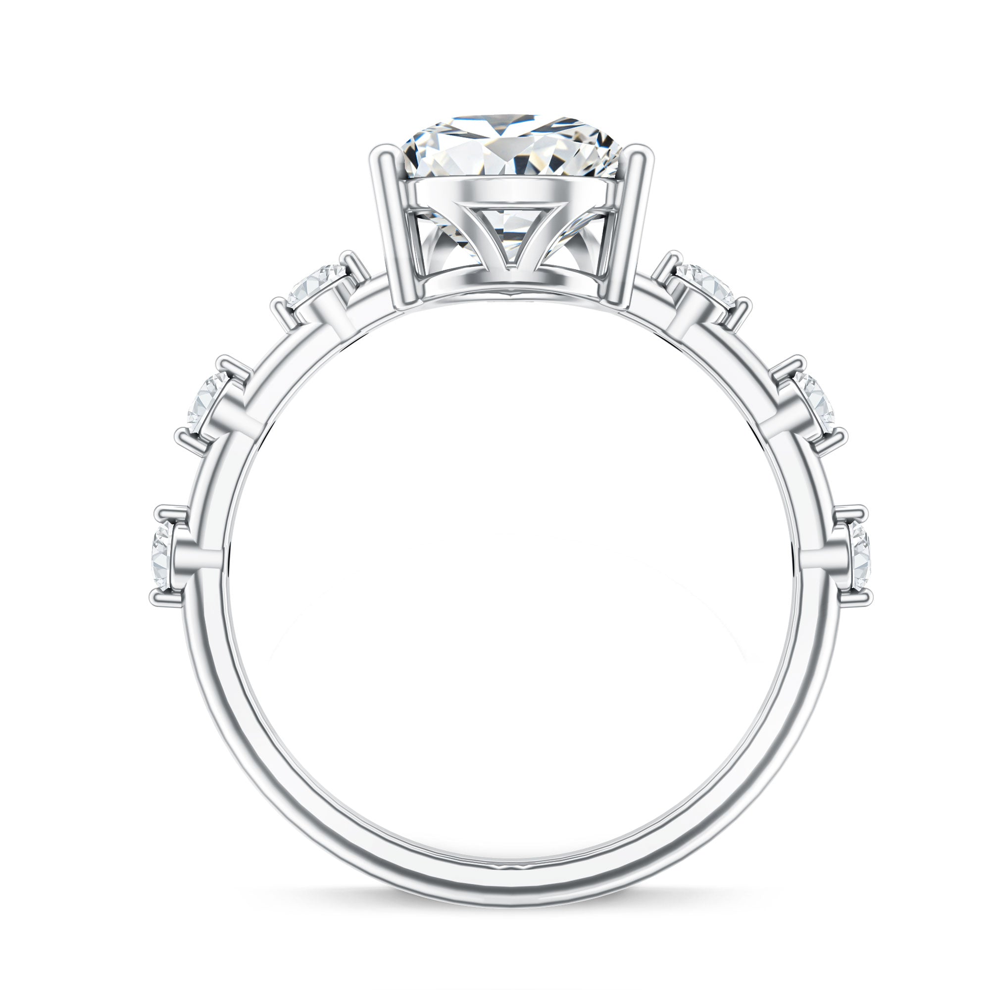Rosec Jewels-3 Carat Lab Grown Pear Shaped Diamond Solitaire Engagement Ring with IGI Certificate