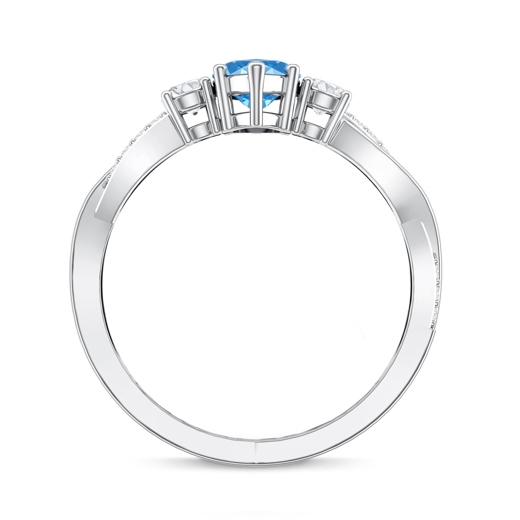Rosec Jewels-IGI Certified Marquise Lab Grown Blue Diamond Designer Engagement Ring 2 Carat