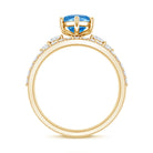 IGI Certified Lab Grown Blue Diamond Marquise Bridal Ring Set 2 Carat Vivid Blue - VS1 - Rosec Jewels