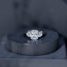 Rosec Jewels-IGI Graded 4 Carat Elongated Cushion Cut Lab Diamond Engagement Ring