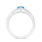 Rosec Jewels-IGI Certified 1 Carat Lab Grown Blue Diamond Marquise Engagement Ring for Women