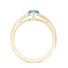 Rosec Jewels-IGI Certified 1 Carat Lab Grown Blue Diamond Marquise Engagement Ring for Women