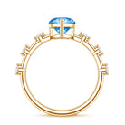 Lab Grown 2 Carat Blue Diamond Marquise Cut Engagement Ring with IGI Certificate Vivid Blue - VS1 - Rosec Jewels