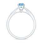 Rosec Jewels-Marquise Cut IGI Certified 1 Carat Lab Grown Blue Diamond Engagement Ring with Split Shank