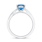 IGI Certified 2 Carat Lab Grown Blue Diamond Split Shank Engagement Ring Vivid Blue - VS1 - Rosec Jewels