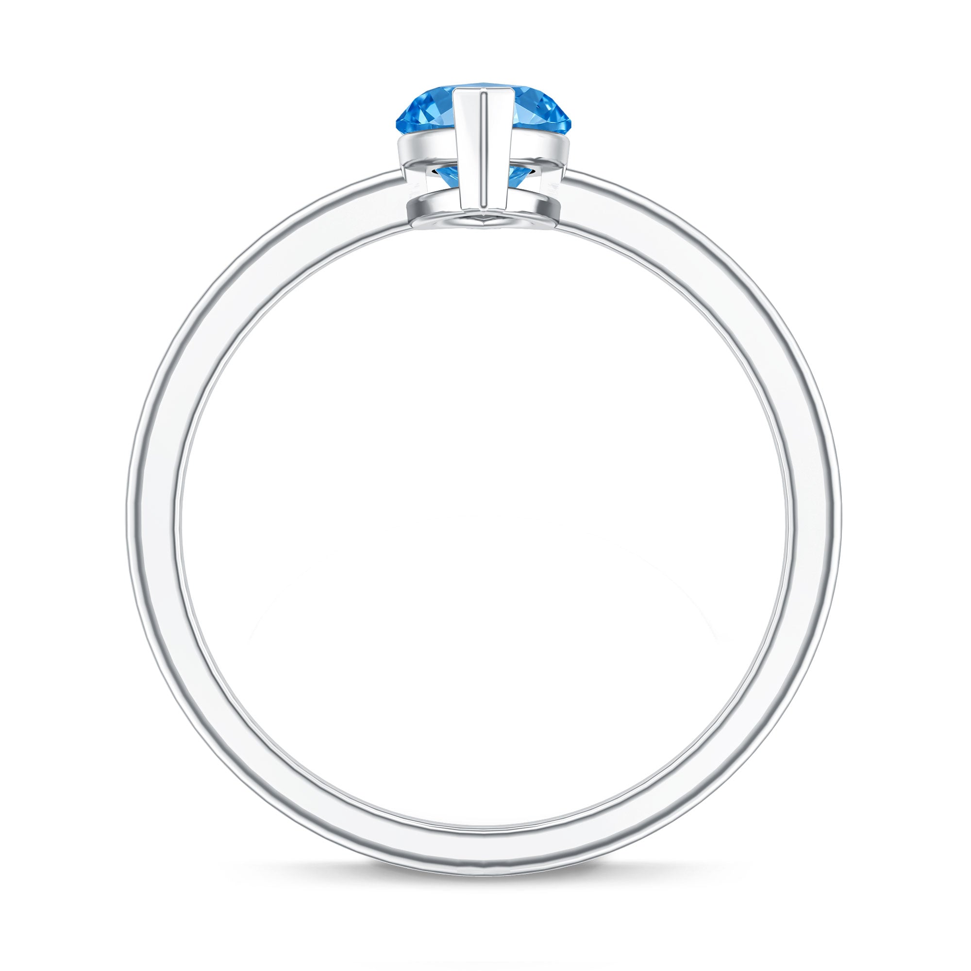 Rosec Jewels-Lab Grown 1 Carat Blue Diamond Solitaire Marquise Engagement Ring with IGI Certificate