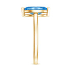 Rosec Jewels-Lab Grown 1 Carat Blue Diamond Solitaire Marquise Engagement Ring with IGI Certificate