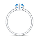 IGI Certified 4 Carat Engagement Ring with Solitaire Marquise Cut Lab Grown Blue Diamond Vivid Blue - VS1 - Rosec Jewels