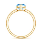 IGI Certified 4 Carat Engagement Ring with Solitaire Marquise Cut Lab Grown Blue Diamond Vivid Blue - VS1 - Rosec Jewels