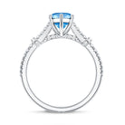 Rosec Jewels-Antique Looking 1 Carat Lab Grown Blue Diamond Engagement Ring IGI Certified