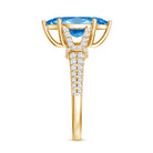 Rosec Jewels-Antique Looking 1 Carat Lab Grown Blue Diamond Engagement Ring IGI Certified