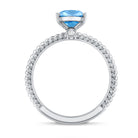 Lab Grown 2 Carat Blue Diamond Marquise Solitaire Engagement Ring IGI Certified Vivid Blue - VS1 - Rosec Jewels