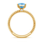 Lab Grown 2 Carat Blue Diamond Marquise Solitaire Engagement Ring IGI Certified Vivid Blue - VS1 - Rosec Jewels