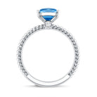 IGI Certified 3 Carat Lab Grown Blue Diamond Solitaire Engagement Ring Marquise Vivid Blue - VS1 - Rosec Jewels