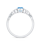 Rosec Jewels-1 Carat Marquise Cut Lab Blue Diamond Celtic Engagement Ring IGI Certified