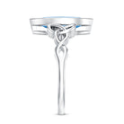 Rosec Jewels-2 Carat Marquise Cut Lab Grown Blue Diamond Celtic Engagement Ring IGI Certified