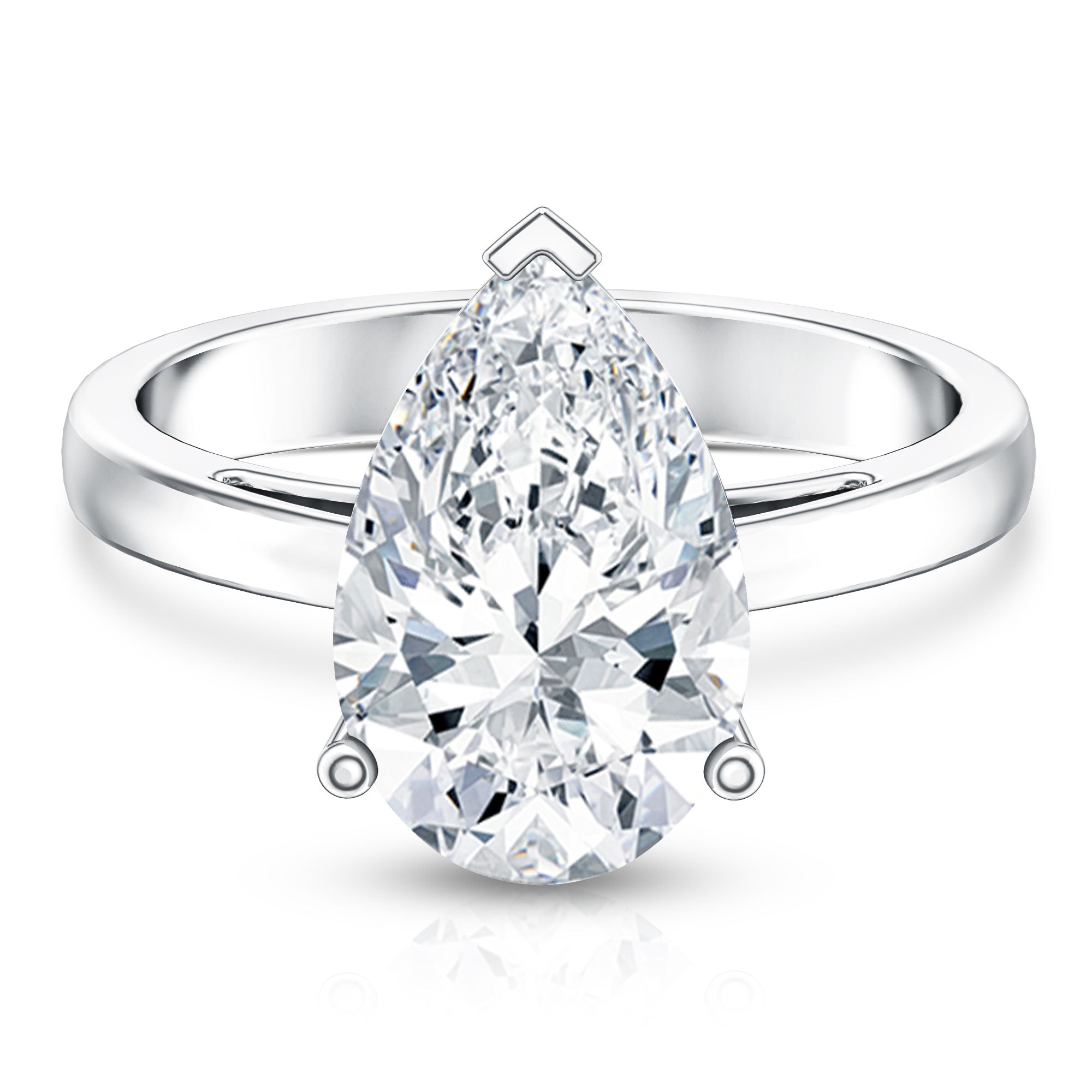 Rosec Jewels-4 Carat IGI Certified Lab Grown Diamond Pear Engagement Ring