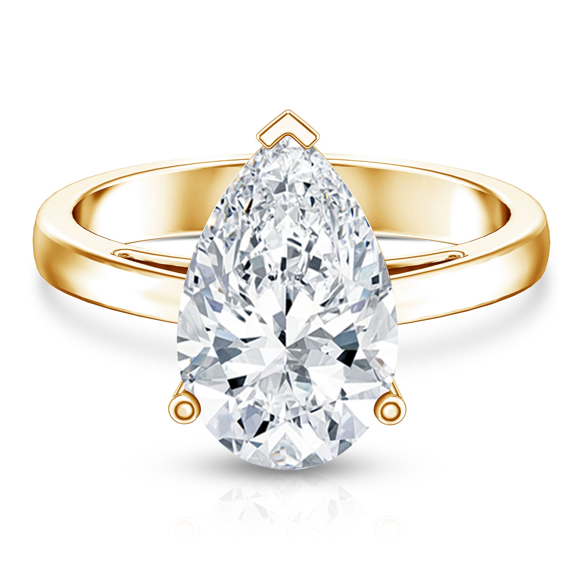 Rosec Jewels-4 Carat IGI Certified Lab Grown Diamond Pear Engagement Ring