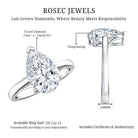 Rosec Jewels-IGI Certified Lab Grown 3 Carat Pear Shaped Diamond Ring for Engagement