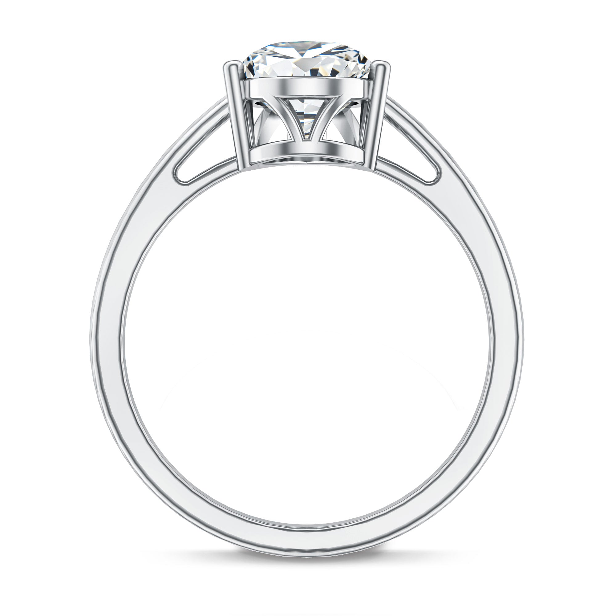 Rosec Jewels-2 Carat Solitaire Pear Cut Lab Grown Diamond Engagement Ring with IGI Certificate