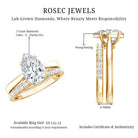 Rosec Jewels-IGI Certified Pear Shape 2 Carat Lab Grown Diamond Bridal Ring Set for Women