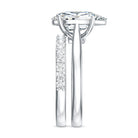 Rosec Jewels-IGI Certified 3 Carat Lab Grown Diamond Pear Cut Engagement Ring Set