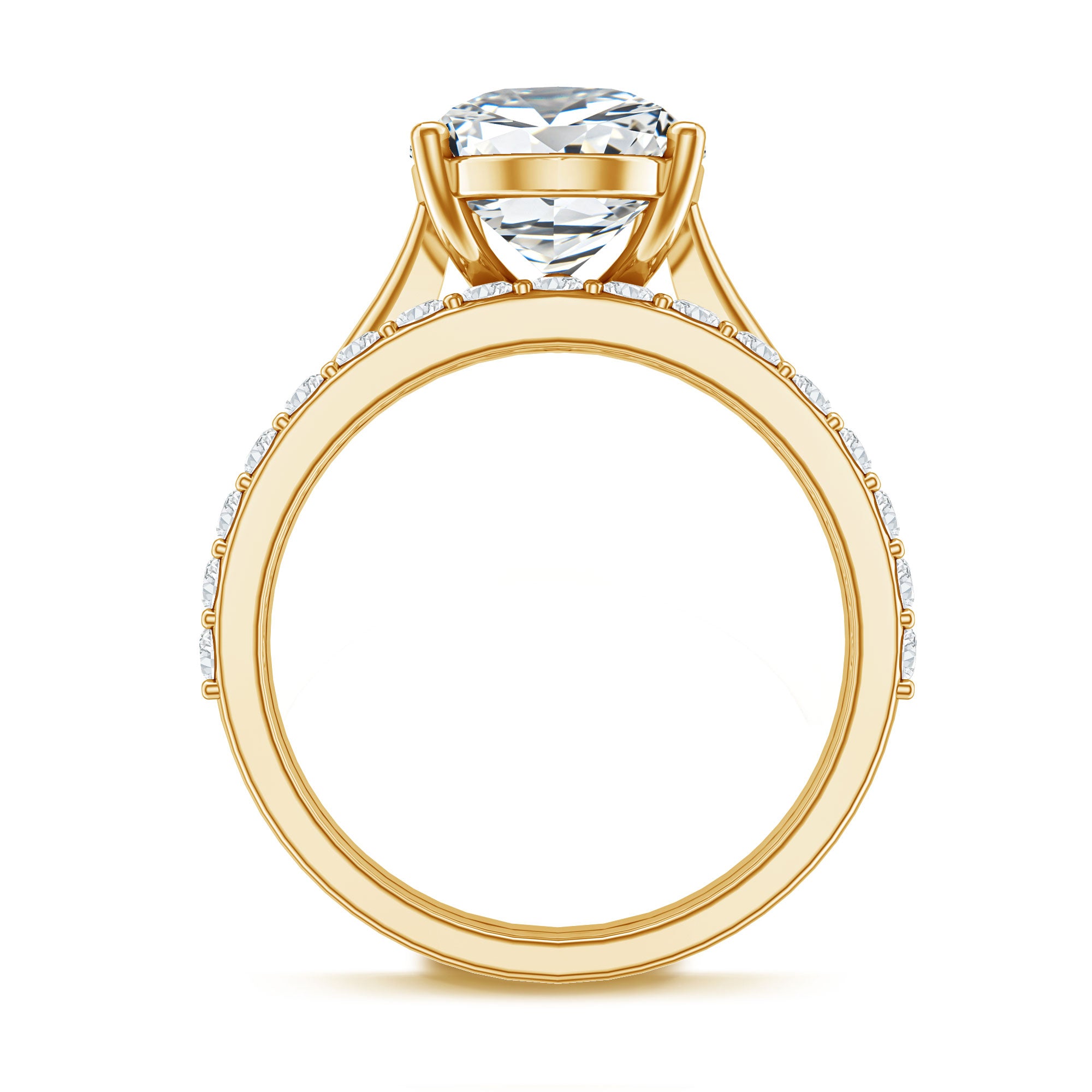 Rosec Jewels-4 Carat Pear Shape Solitaire Wedding Ring Set with IGI Certified Lab Grown Diamond