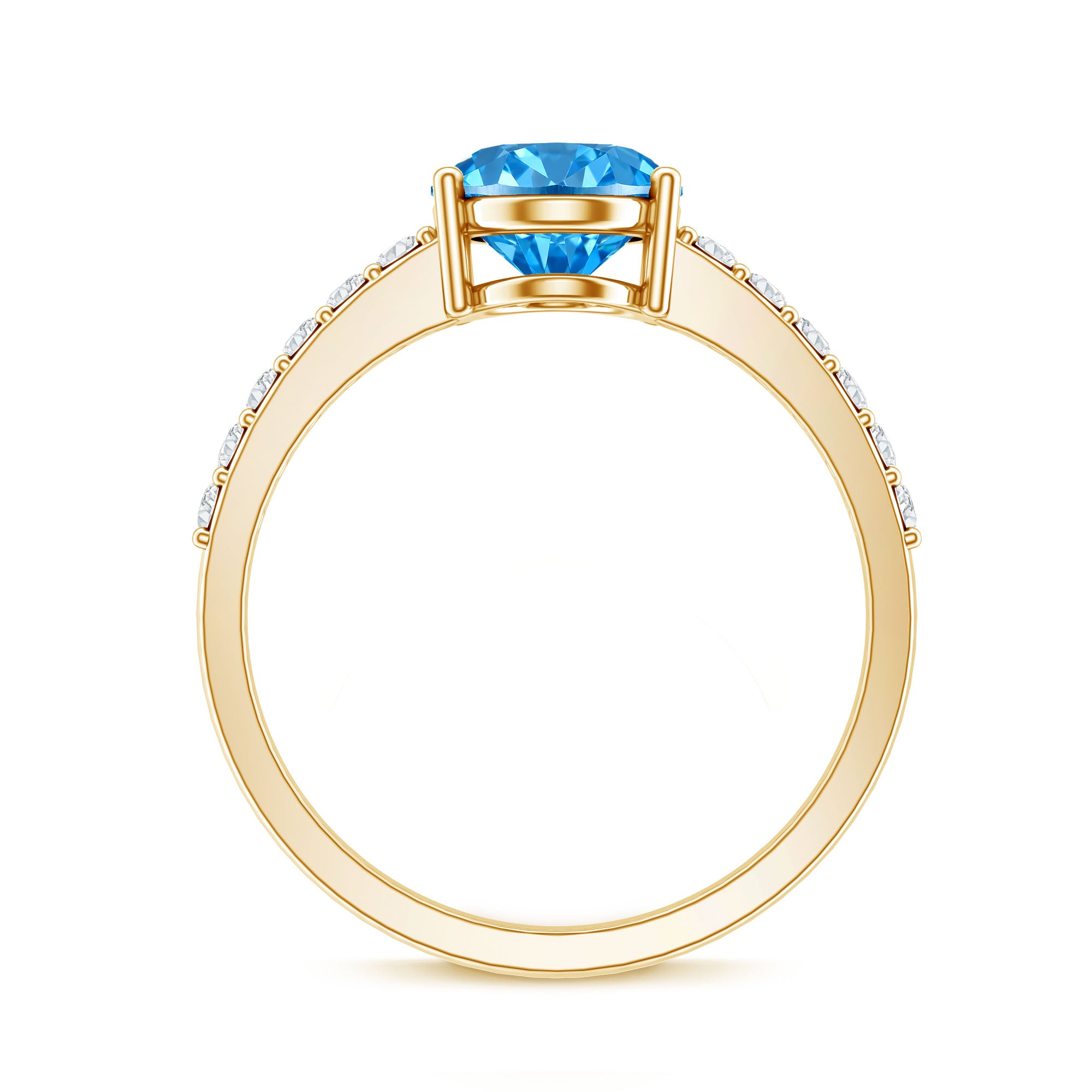 Rosec Jewels-2 Carat IGI Certified Lab Blue Diamond Solitaire Oval Engagement Ring for Women