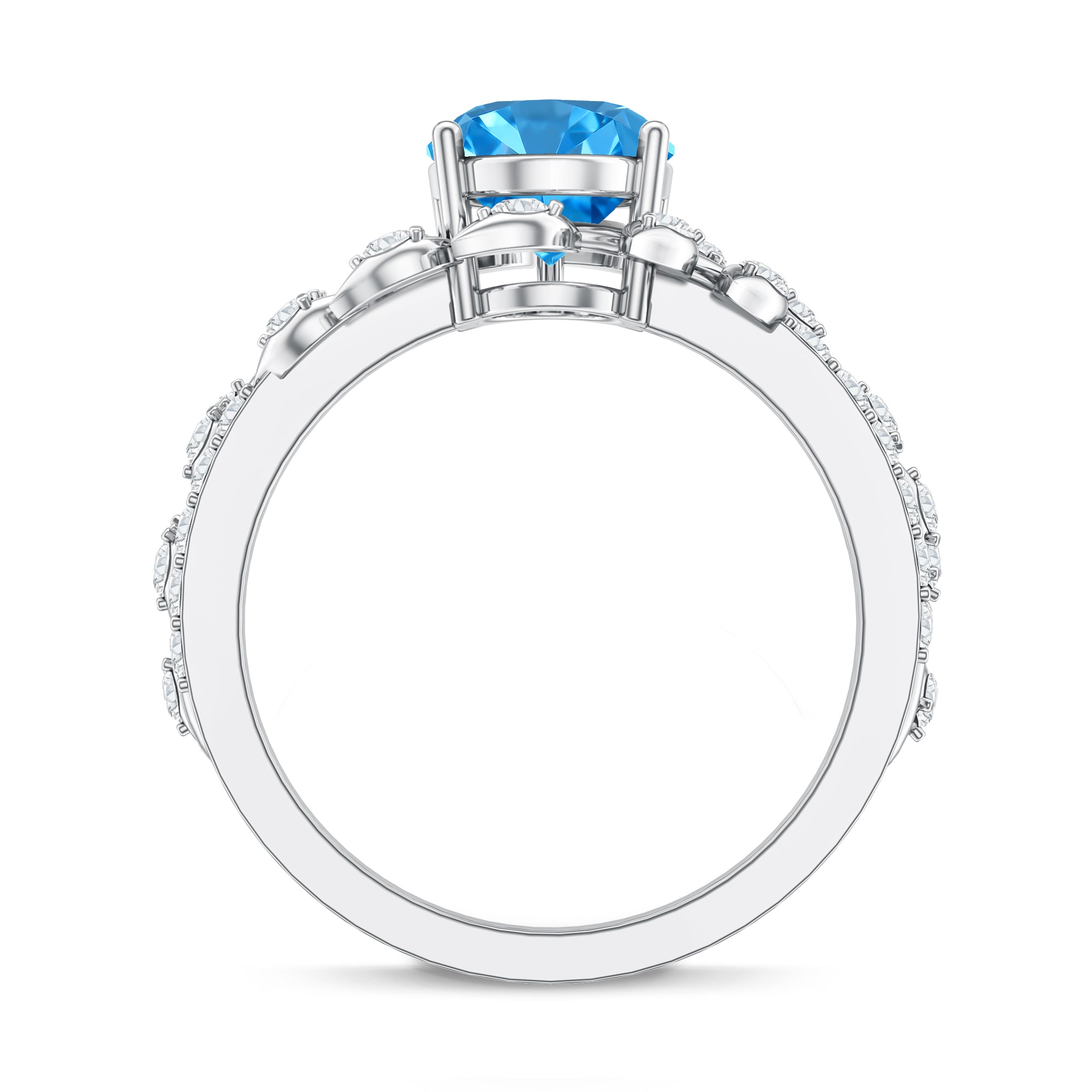 Rosec Jewels-Nature Inspired 2 Carat Lab Grown Diamond Vine Engagement Ring with IGI Certificate