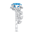 Rosec Jewels-Nature Inspired 2 Carat Lab Grown Diamond Vine Engagement Ring with IGI Certificate