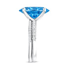 Rosec Jewels-Lab Grown 4 Carat Blue Diamond Oval Wedding Ring Set with IGI Certificate