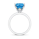 Rosec Jewels-IGI Certified 5 Carat Oval Shape Lab Grown Blue Diamond Statement Engagement Ring