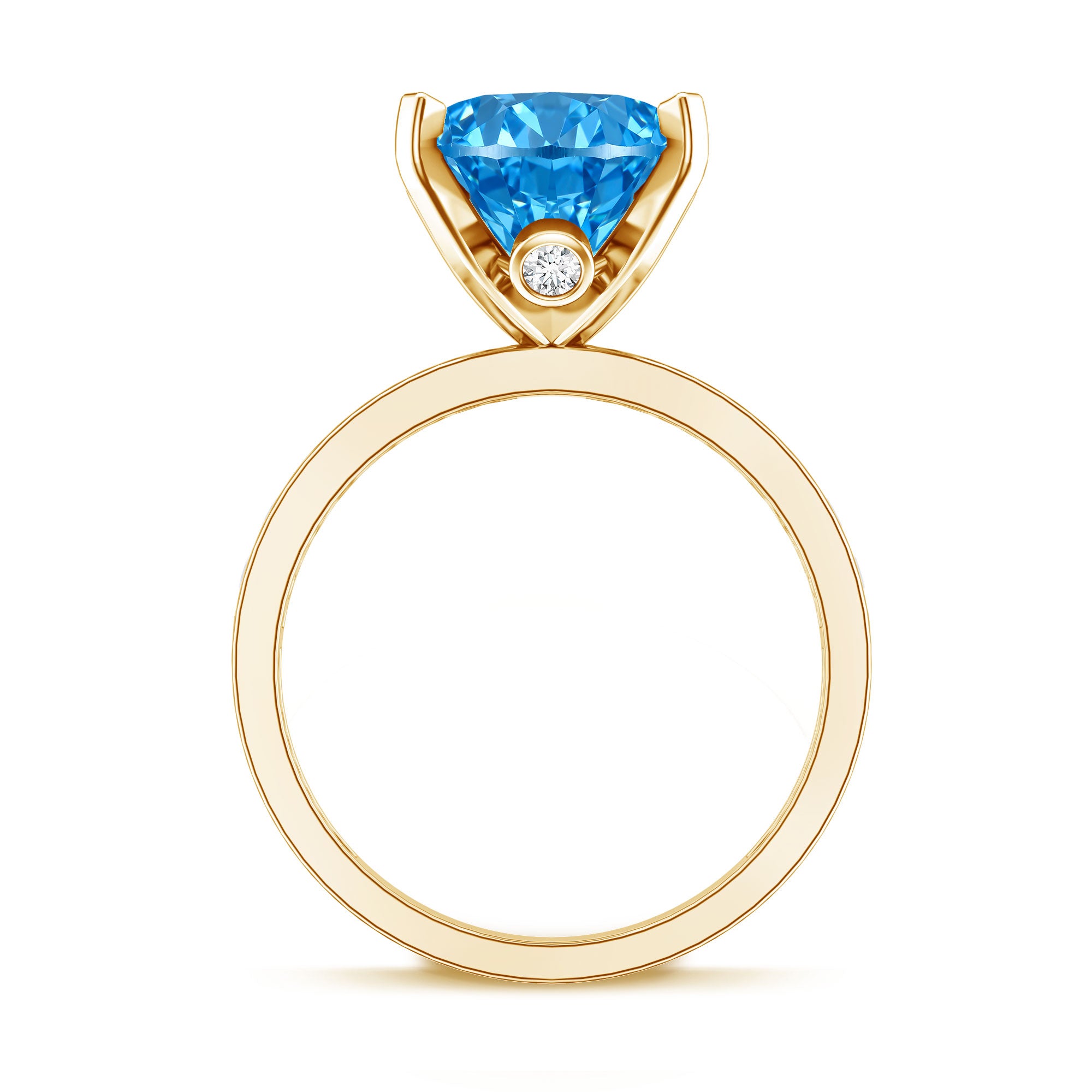 Rosec Jewels-IGI Certified 5 Carat Oval Shape Lab Grown Blue Diamond Statement Engagement Ring