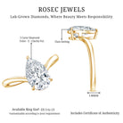 Rosec Jewels-IGI Certified 2 Carat Pear Shape Lab Grown Diamond Chevron Engagement Ring