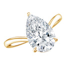 Rosec Jewels-IGI Certified V Shaped Lab Grown Diamond Pear Engagement Ring 3 Carat
