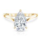 Rosec Jewels-IGI Certified V Shaped Lab Grown Diamond Pear Engagement Ring 3 Carat