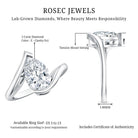Rosec Jewels-IGI Certified 2 Carat Pear Cut Lab Diamond Bypass Engagement Ring in Tension Setting