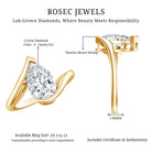 Rosec Jewels-IGI Certified 2 Carat Pear Cut Lab Diamond Bypass Engagement Ring in Tension Setting