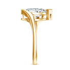 Rosec Jewels-IGI Certified 2 Carat Pear Cut Lab Diamond Bypass Engagement Ring in Tension Setting