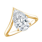 Rosec Jewels-Pear Shape 3 Carat Lab Diamond V Shaped Engagement Ring with IGI Certificate