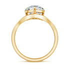 Rosec Jewels-IGI Certified 4 Carat Lab Grown Diamond Pear Engagement Ring with Chevron Shank