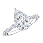 Rosec Jewels-Pear Shaped Lab Grown Diamond 2 Carat Engagement Ring IGI Certified