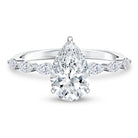 Rosec Jewels-Pear Shaped Lab Grown Diamond 2 Carat Engagement Ring IGI Certified