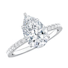 Rosec Jewels-IGI Certified 2 Carat Lab Grown Diamond Teardrop Engagement Ring with Side Stones