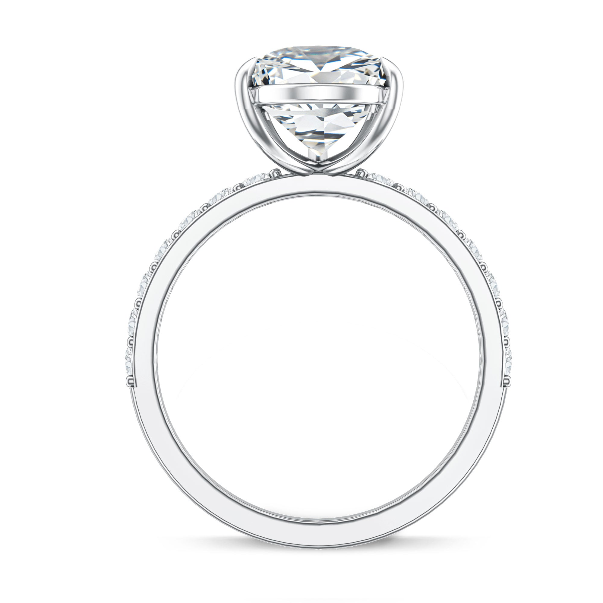 Rosec Jewels-4 Carat Pear Lab Grown Diamond Huge Engagement Ring with IGI Certificate