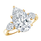 Rosec Jewels-4 Carat Lab Grown Diamond 3 Stone Engagement Ring with IGI Certified