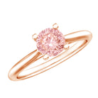 1 Carat Round Lab Grown Pink Diamond Solitaire Ring with IGI Certificate Fancy Pink - VS1 - Rosec Jewels